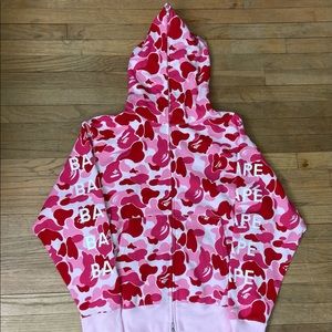 Bape brand new ABC pink camo full zip size large